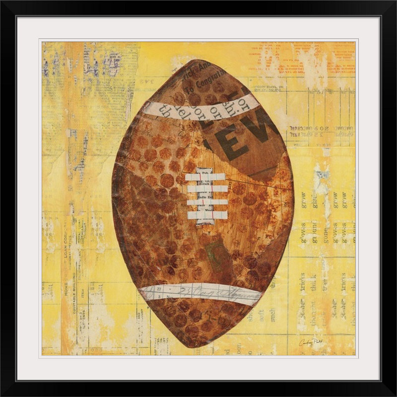 « ii » courtney prahl, impression Play Ball, Cadre noir, H 20" x l 20" x P 1"
