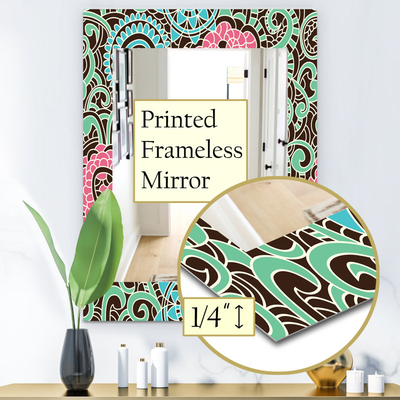 Miroir mural en fleur 26, H 24 po x l 32 po