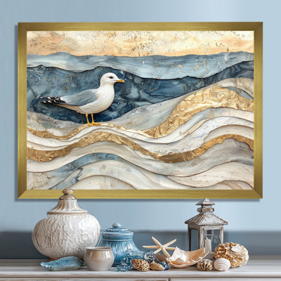 Marbre moderne sur la plage - art mural toile