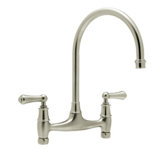 Georgian Era Bridge Kitchen Faucet Without Unions