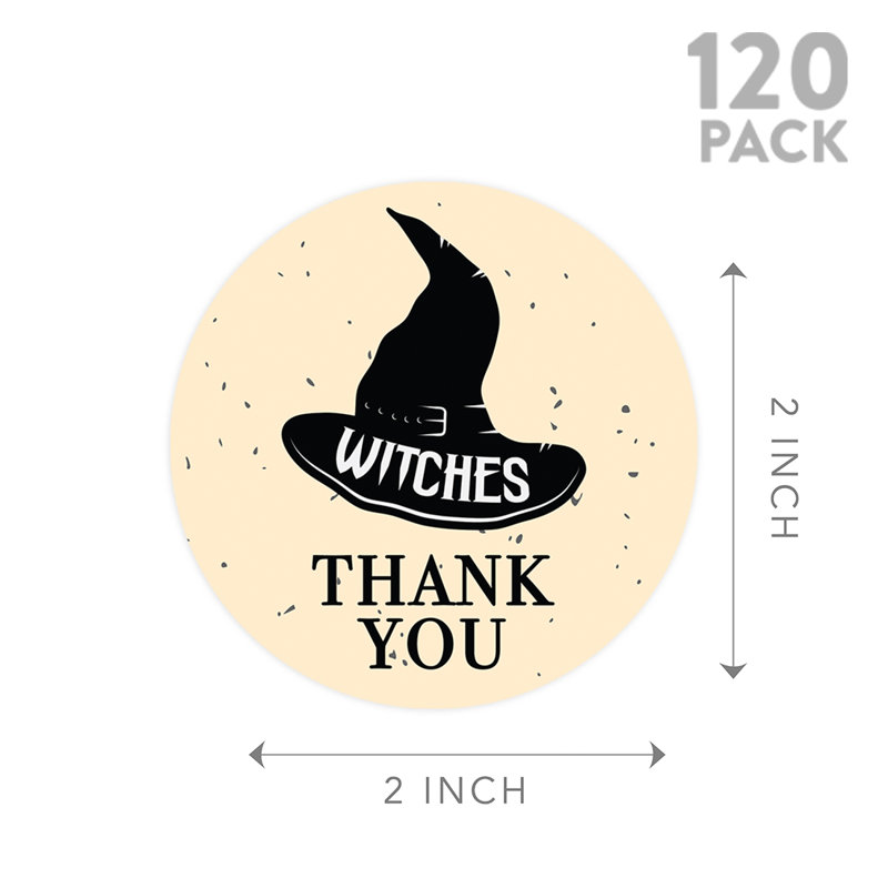«Thank You Witches Hat», autocollants d'Halloween heureux