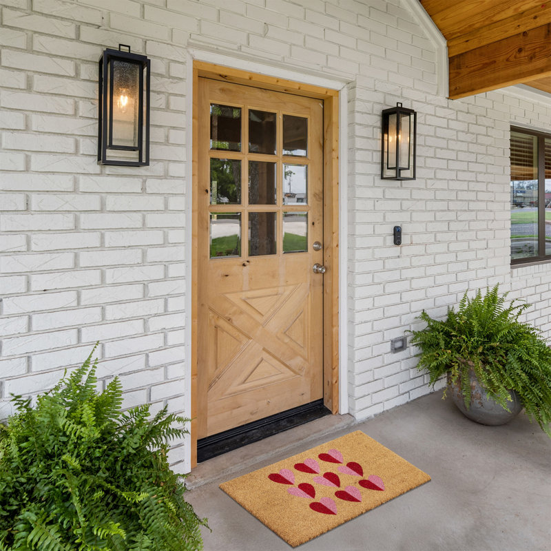 Hallmark Red Heart Outdoor Coir Doormat, 18" x 30"