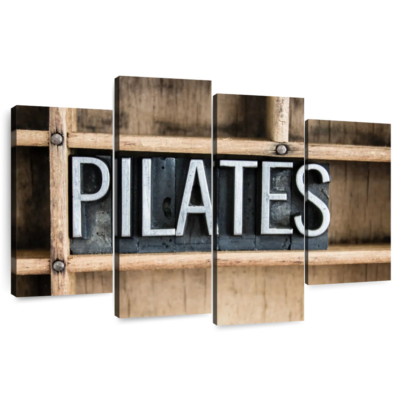 Sireci Pilates Metal Typography, 54'' H x 84'' W