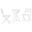Bistro Set Folding 3 Pcs Steel-1154097778