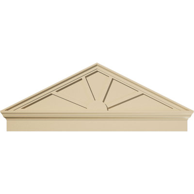 Peaked Cap Signature Urethane Pediment, Primed Tan