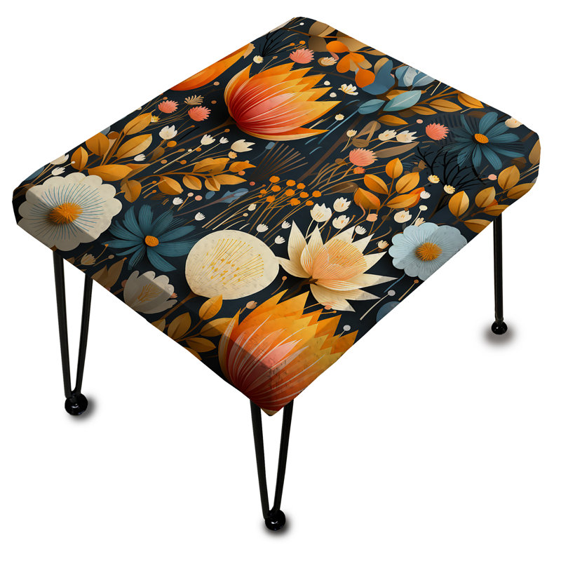 Mod Botanicals - Repose-pieds rectangulaire Mid-Century