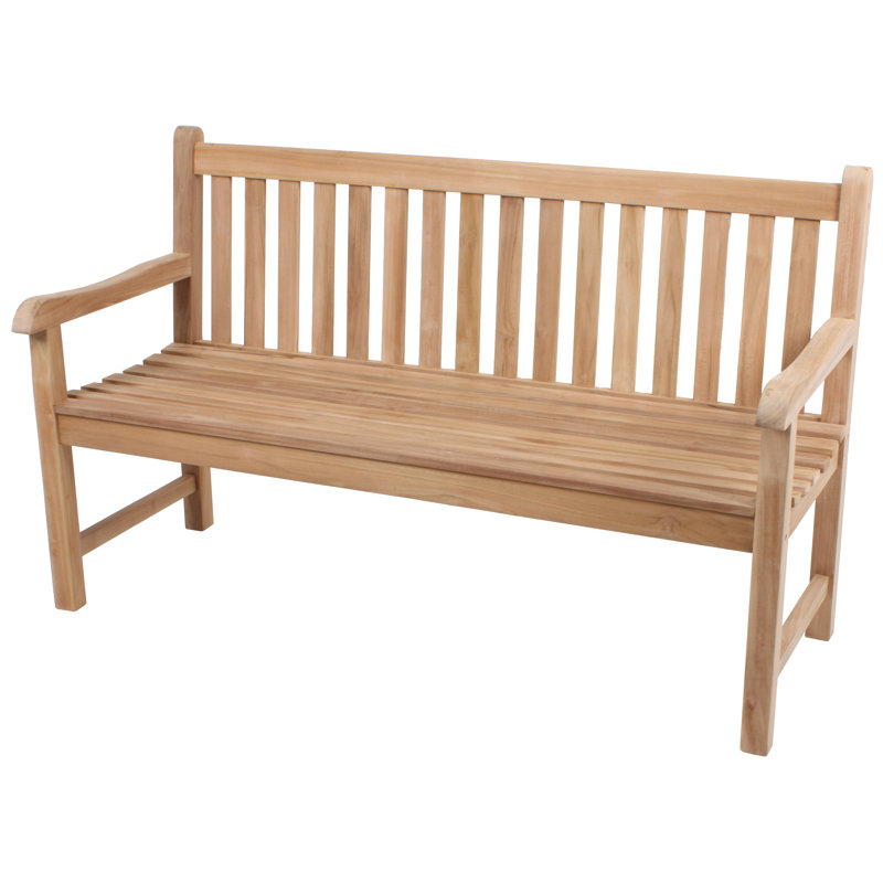 Valentina Wood Garden Bench, 93cm H x 150cm W x 63cm D (3-Seater)