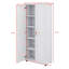 Armoire de rangement surélevée avec 2 portes et unité de plancher autoportante avec tablettes réglables