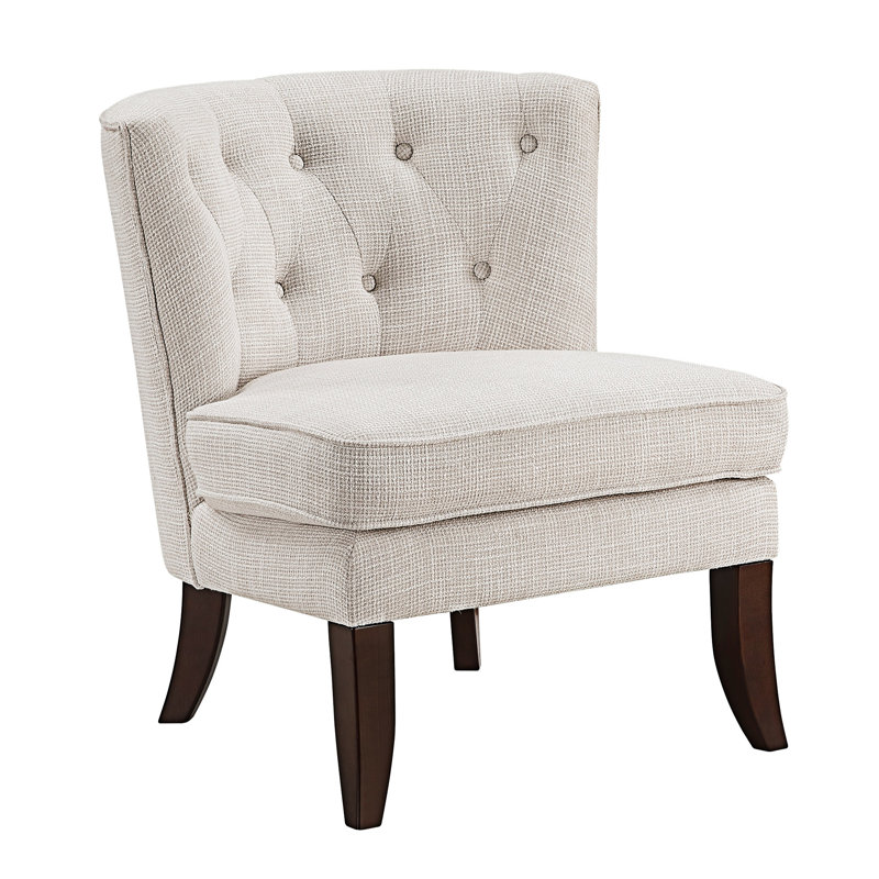 Fauteuil d'appoint capitonné à boutons Upholstery, Beige