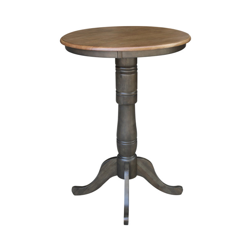 Table de salle à manger en bois massif Mosteller, Hickory / charbon délavé, H 42 po x l 30 po x P 30 po