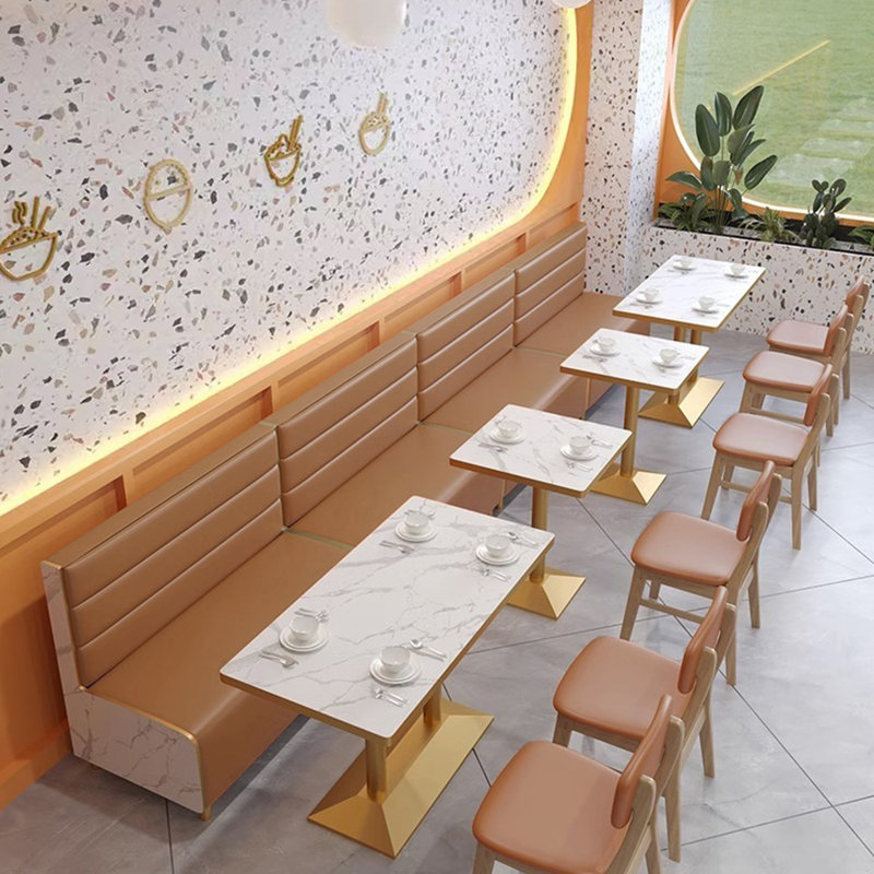 Banc rembourré Simple Cafe, Brun