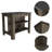 3-Shelf Kitchen Island Dark Brown And Onix-707638731