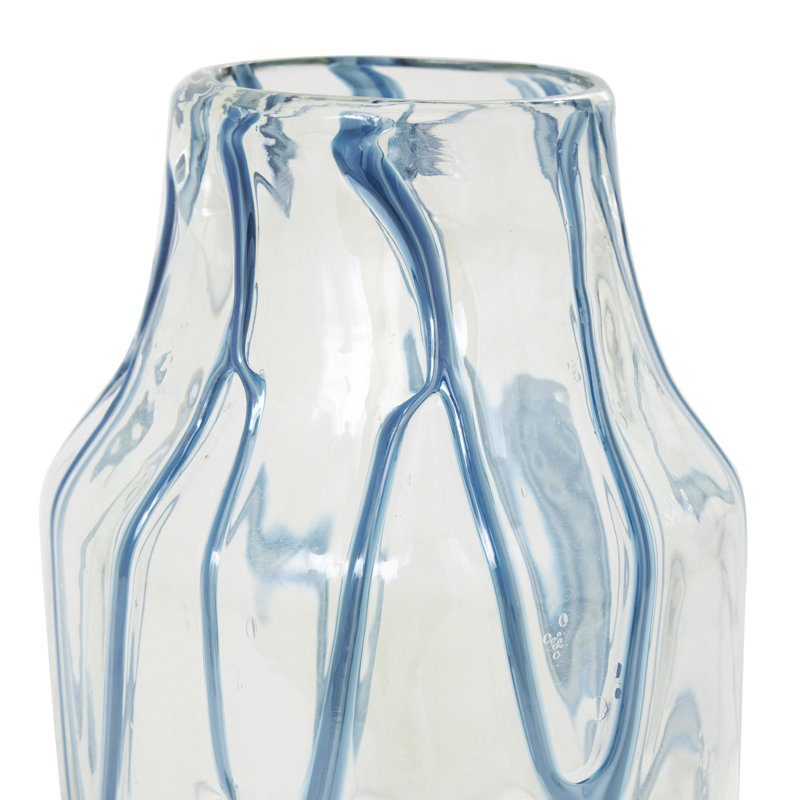 Fahey Handmade Glass Table Vase,  13.25"H x 6.45"W x 6.45"D