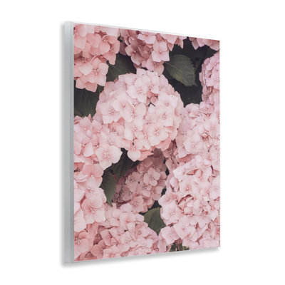 Art sur plaque d'hortensias roses par Sissi et Seb