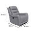 Fauteuil inclinable manuel avec accoudoirs à volutes Clair, structure en bois gris