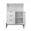 Armoire polyvalente en bois avec plusieurs compartiments pour l'organisation de la maison