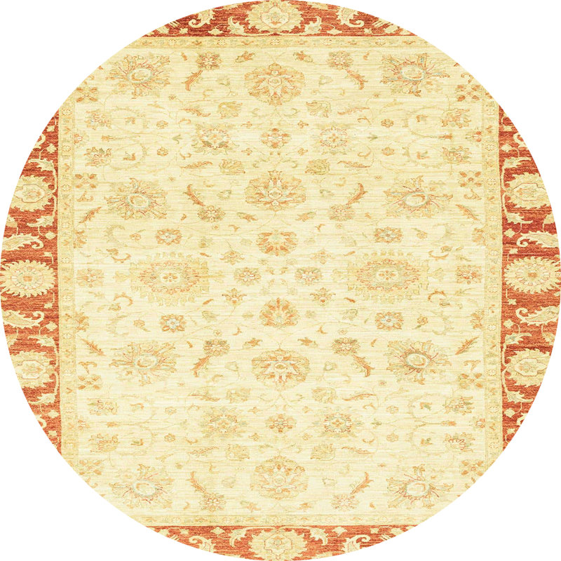 Floral Indoor Rug, Round 4'