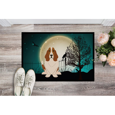 Tapis d'extérieur Ermond Halloween Scary Basset Hound