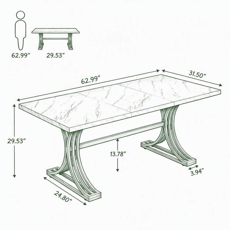 Dining Table, Black