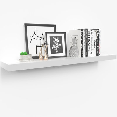 Miami 36" W x 8" D Floating Shelf with Invisible Wall Mount Bracket