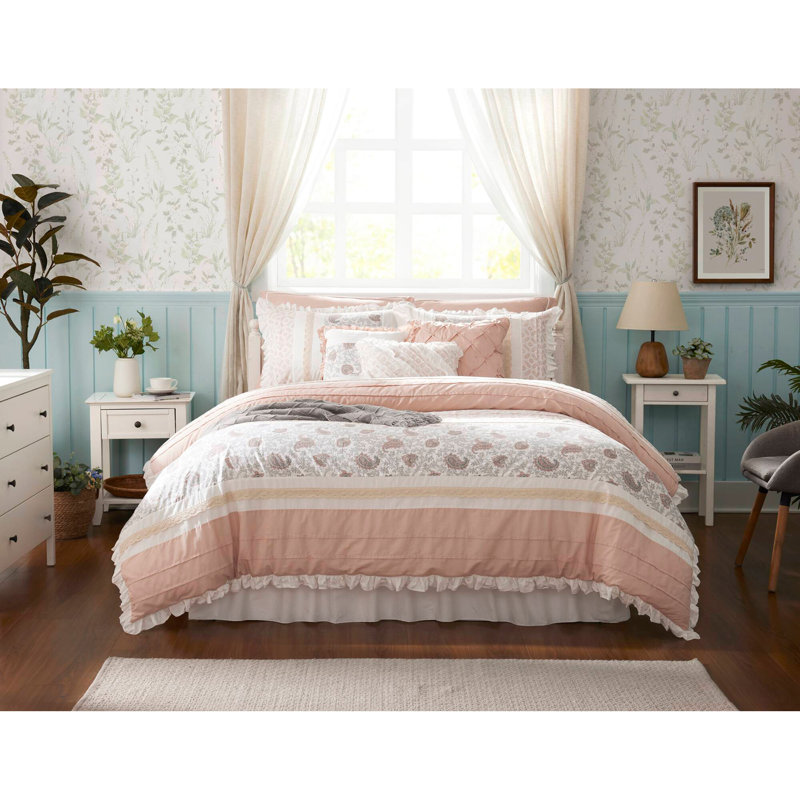 9 Piece Comforter Set Blush