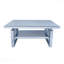 Table basse carrée en verre salon moderne de luxe avec table à thé trempé et balcon