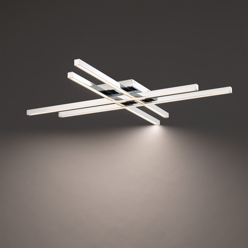 Plafonnier encastré 1 lumière Rendon, Chrome, 32"