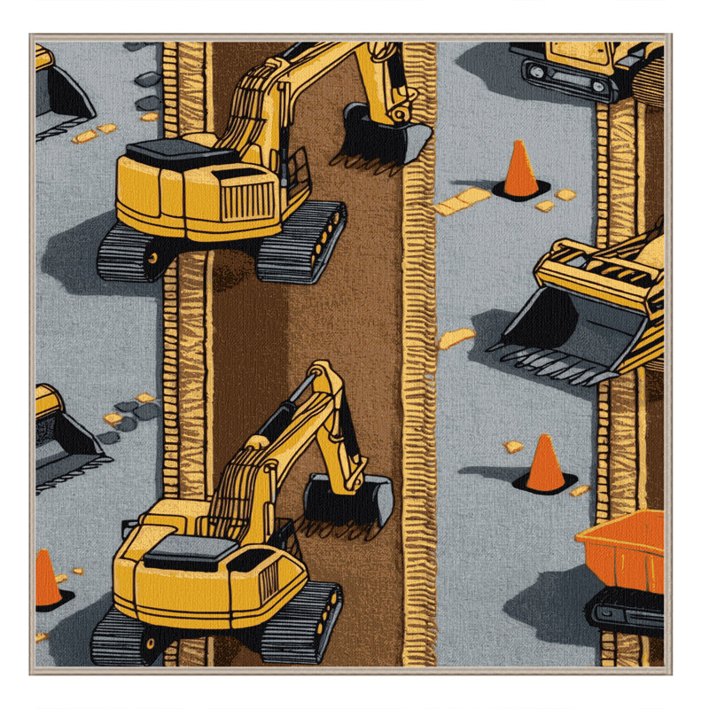 Tapis de transport brun lavable à la machine, Carré 3 pi