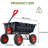 900 lbs Heavy Duty Steel Dump Garden Cart with 10'' Pneumatic Tires, 180° Rotating Handle, Outdoor Wheelbarrow Wagon for Landscaping, Gardening & Yard Work-2140688230