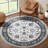 Round Traditional Vintage Overdyed Retro Accent Rug,Non-Slip Boho Ethnic Retro Non-Shedding & Easy Care Carpet For Living Room/Bedroom-405711286