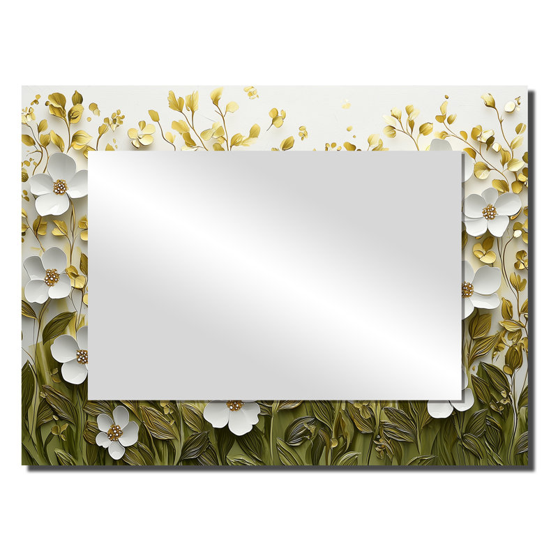 Été fleurs sauvages Essence of Spring - miroir mural floral - imprimé sur métal, 24 po x 32 po