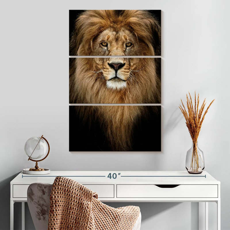 Brampt Kingly Lion Head, 32" H x 20" W