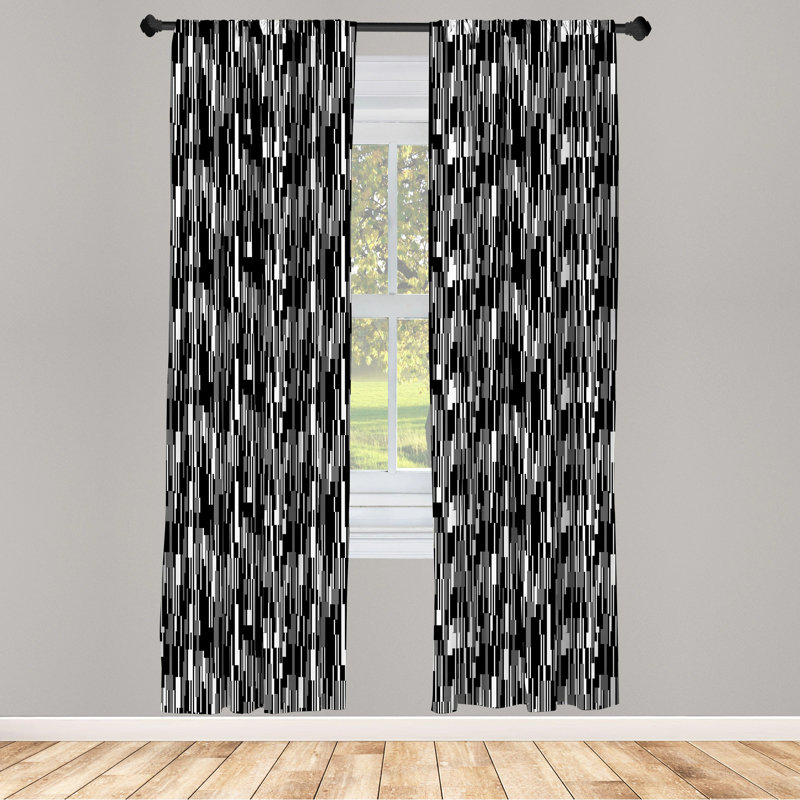 Semi-Sheer Rod Pocket Curtain Panels, 28" x 84"
