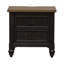 Aisja 2 Drawer Nightstand w/ USB Charging Ports - Black-2139584273