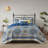 6 Piece Reversible Quilt Set With Throw Pillows-124094747