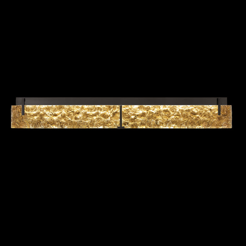 Terra 7 - Light LED Bath Bar, Black, Gold Leaf