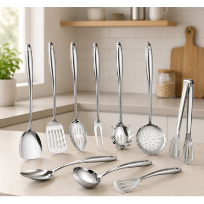 304 Stainless Steel Kitchen Utensils Set, 11 PCS