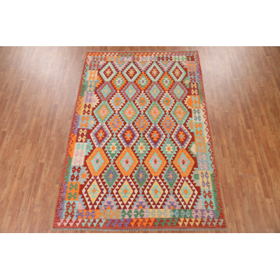 Multolor Wool Kilim Oriental Area Rug 7x10