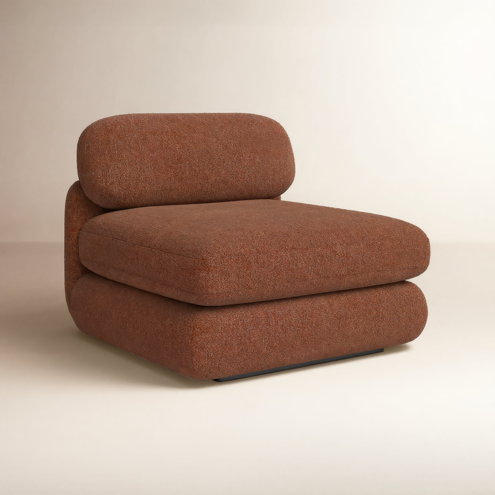Amberly Lounge Chair, Toffee Boucle