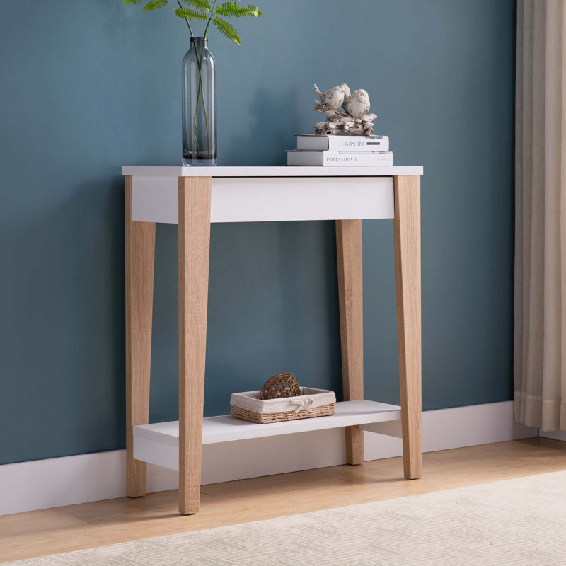 Adaway 32'' Console Table,entryway table,Sofa Table , White/Natural