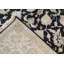 Tapis noir et ivoire de haute qualité noué à la main