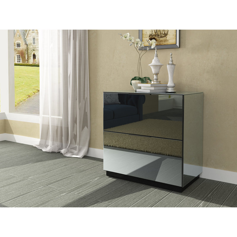 Table de bout à 5 tiroirs Modern, H 29,9 po x l 29,9 po x L 18 po