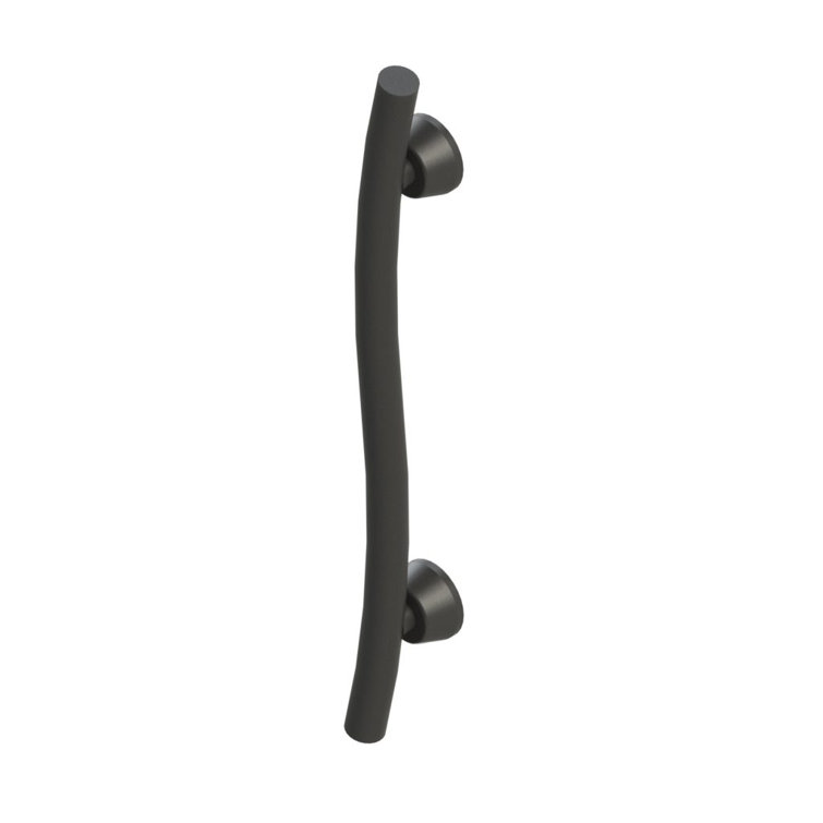 INVISIA Accent Bar in Matte Black, Designer Luxury Curved Grab Bar (500 lb. Capacity)