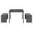 3-piece Dining Set Contains 2 Benches-1990872301