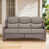 Coussin gris / cadre brun