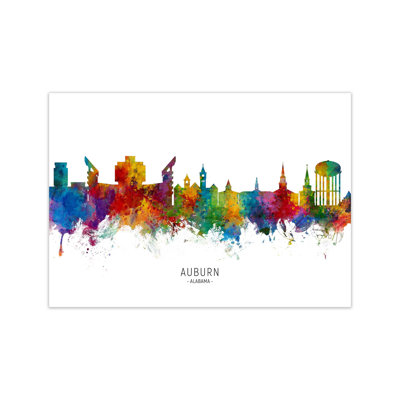 Auburn Alabama Skyline by Michael Tompsett - Print