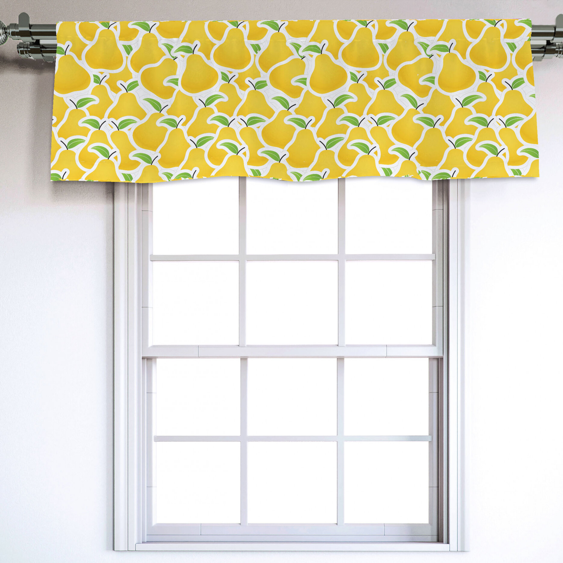 East Urban Home Sateen Ruffled 54'' W Window Valance in | Wayfair