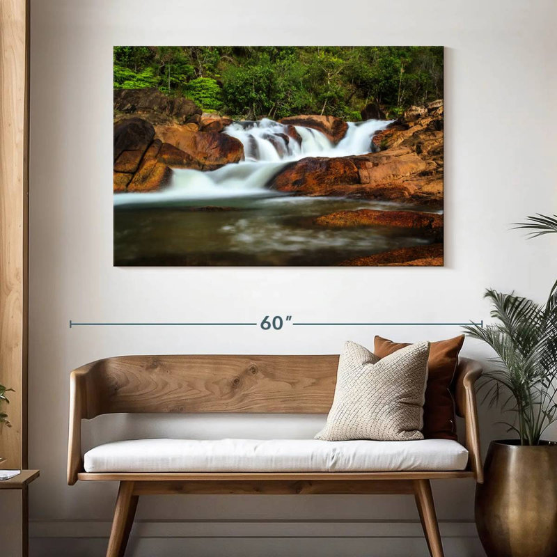 Kerrick, cascade cachée du Belize, H 32 po x l 48 po