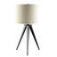 Lampe trépied grise et noire