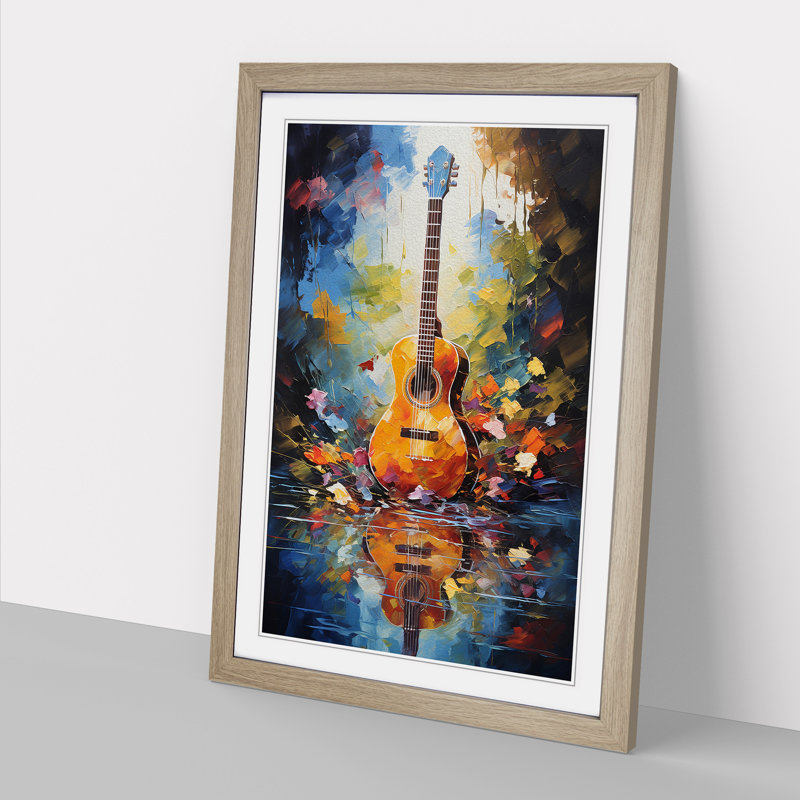 Guitar Impressionism - Framed Print